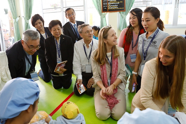 พระองค์ภาฯ เสด็จ เรือนจำต้นแบบ พร้อมคณะทูตานุทูตและผู้แทนระดับสูงจากทัณฑ์อาเซียน