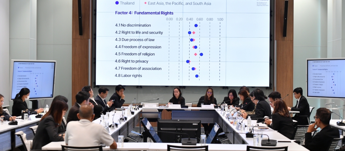 ประชุมหารือเชิงยุทธศาสตร์เพื่อจัดทำกรอบนโยบายหลักนิติธรรมของประเทศไทย